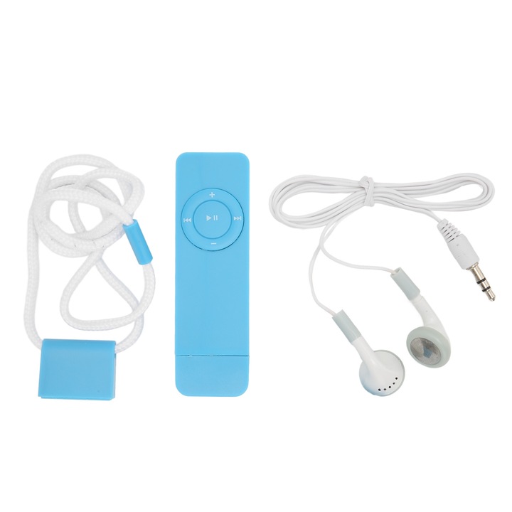 Cozevdnt MP3 lejátszó, 64 GB-ig támogat, kék, mini