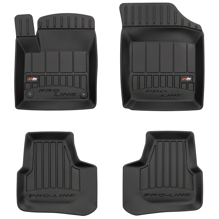 Set 4 Covorase auto Frogum ProLine din Cauciuc pentru Skoda Citigo 2011-2019 Hatchback Negru