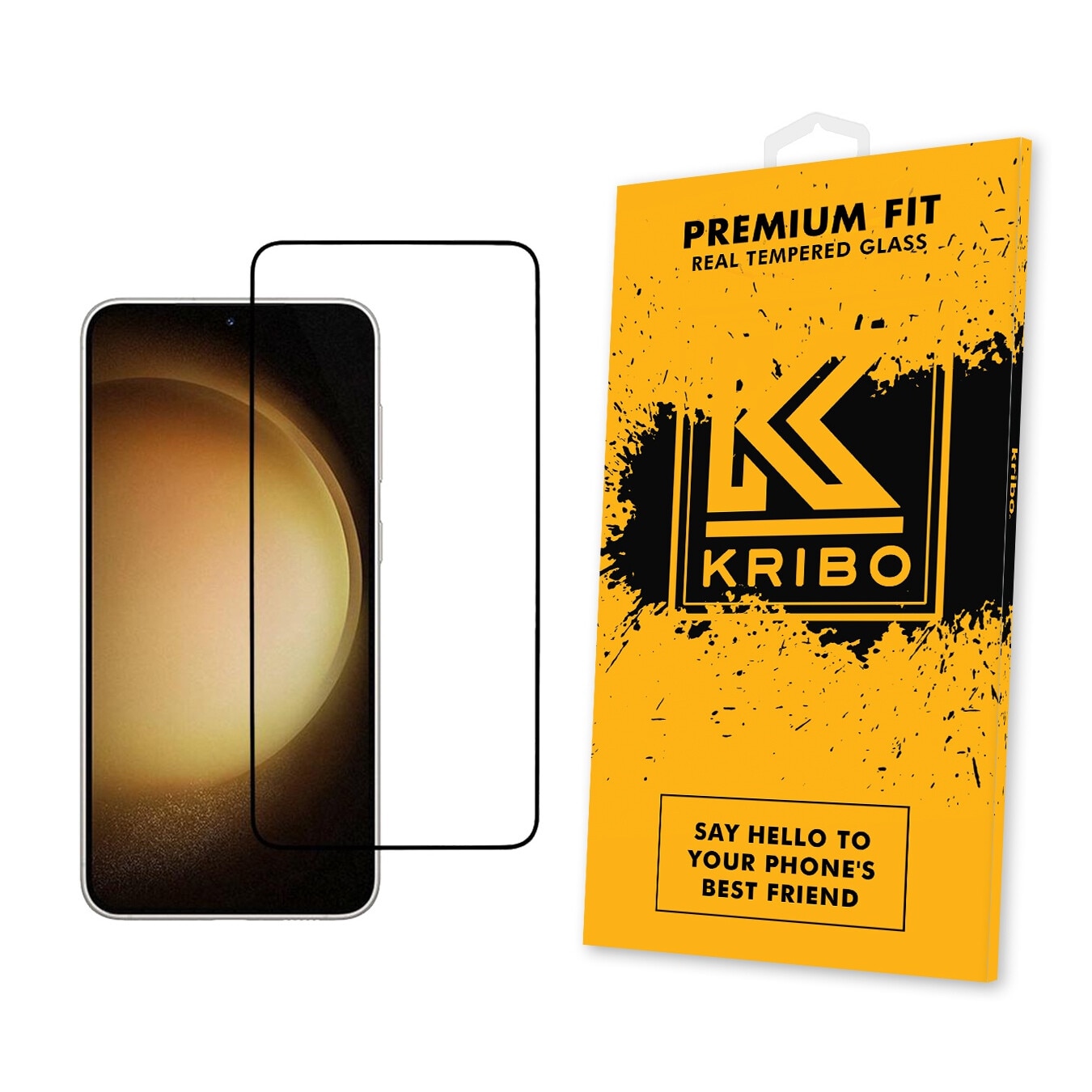 Folie sticla securizata pentru Samsung S23 / S22, Deblocare Prin Amprenta, Kribo Premium Fit, Transparenta HD, Protectie Ecran Premium, Full Cover, Full Glue