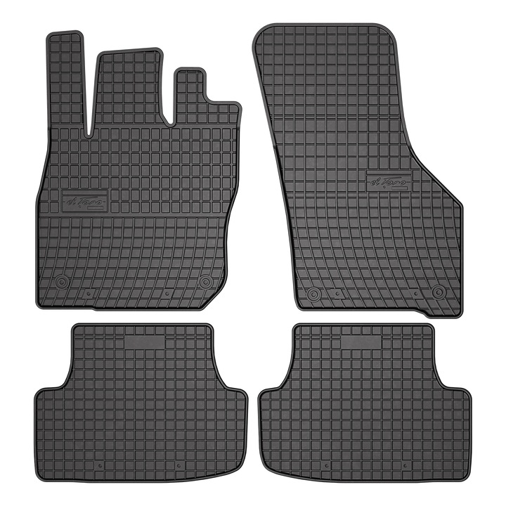 Set cauciuc covorase auto, 4 bucati, presuri auto, pentru: Audi A3 8Y (od 2020) Hibrid moale negru, elToro