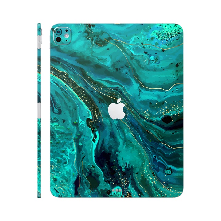 Folie de protectie pentru iPad Pro 11" (2024), Colectia Signature, Skin Spate cu laterale separate, Celestial Lagoon