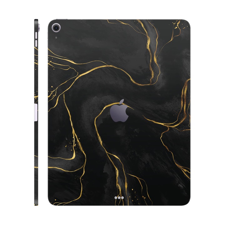 Folie de protectie pentru iPad Air 13" (2024), Colectia Signature, Skin Spate cu laterale unite, Golden Onyx