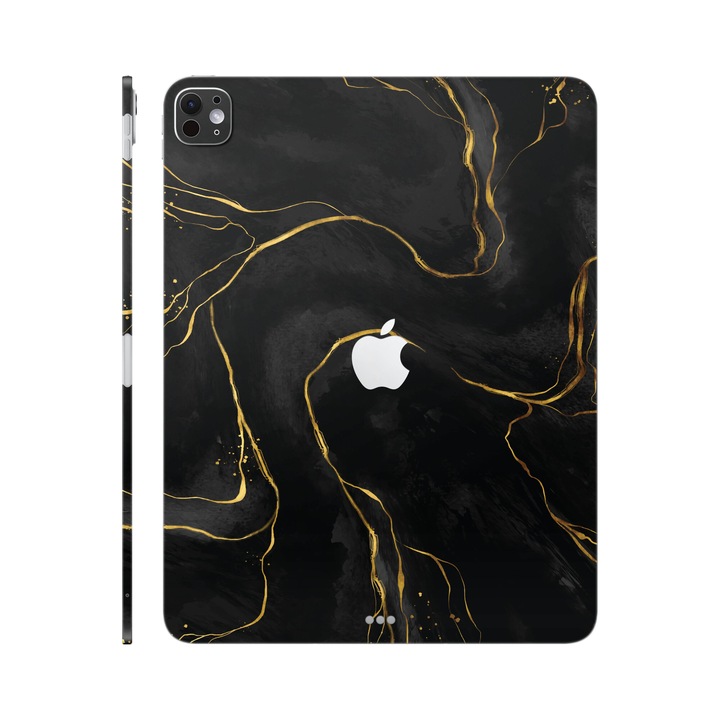 Folie de protectie pentru iPad Pro 11" (2024), Colectia Signature, Skin Spate cu laterale separate, Golden Onyx