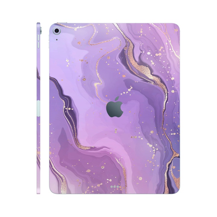 Folie de protectie pentru iPad Air 11" (2024), Colectia Signature, Skin Spate cu laterale separate, Lavender Swirl