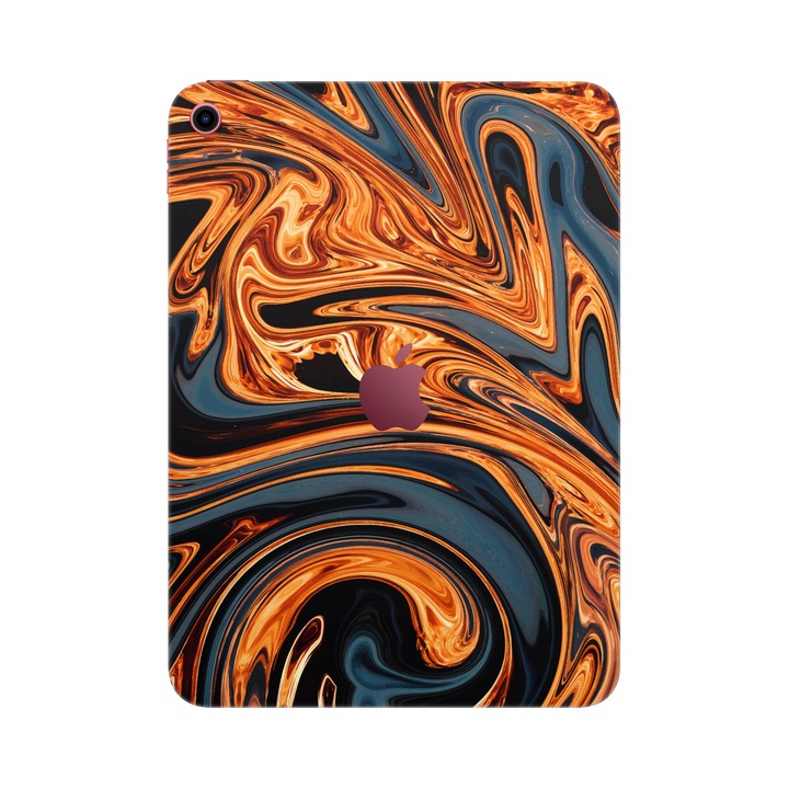 Folie de protectie pentru iPad 10.9" (10th Gen), Colectia Signature, Skin Spate cu laterale unite, Amber Blaze