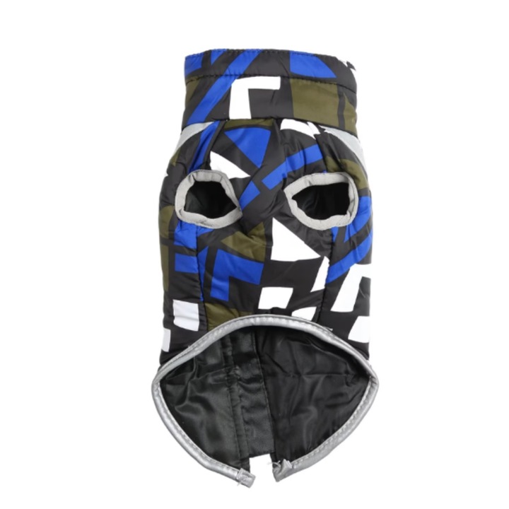 Salopeta pentru caini pentru vreme rece, calduroasa, moale, rezistenta la vant si impermeabila, multicolor, marimea M