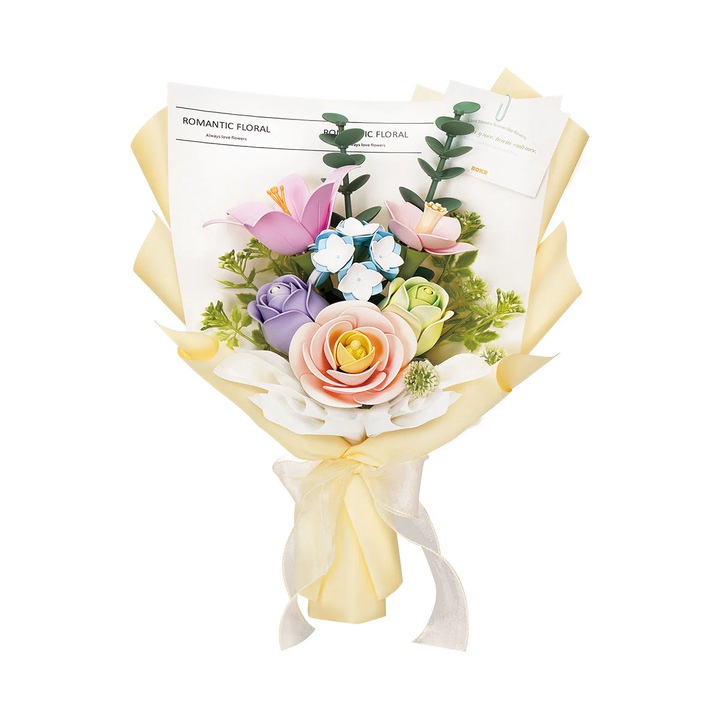 3D-s műanyag kirakó, tavaszi csokor, 165 darabos