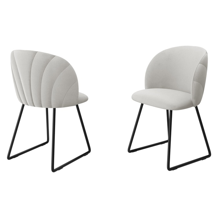 Scaun tapitat JK99 M, MIRJAN24, crem, 53x51x80 cm