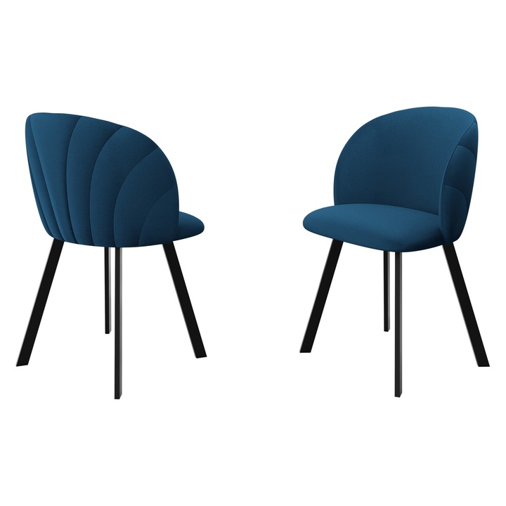 Scaun tapitat JK99, MIRJAN24, bleumarin, 52x51x80 cm