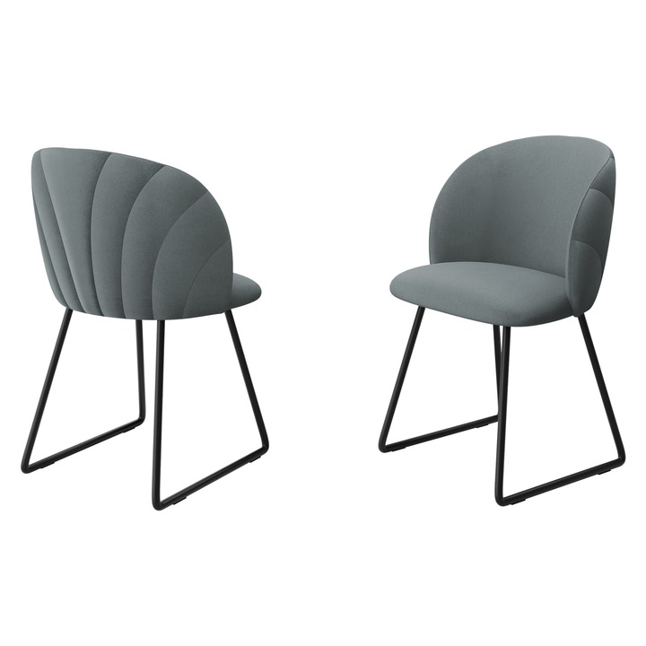 Scaun tapitat JK99 M, MIRJAN24, gri, 53x51x80 cm