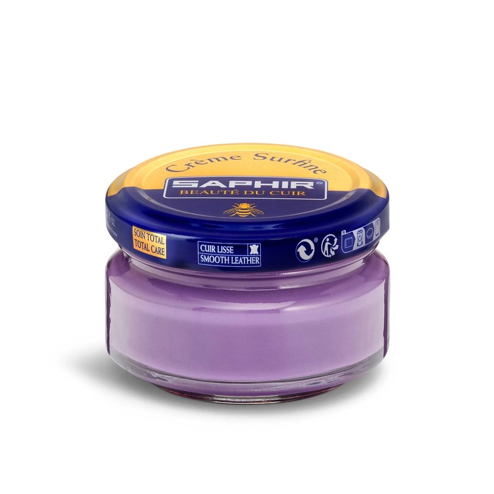 Крем за грижа за обувки Saphir, 50 мл, водоустойчив, оцветяване, люляк 84