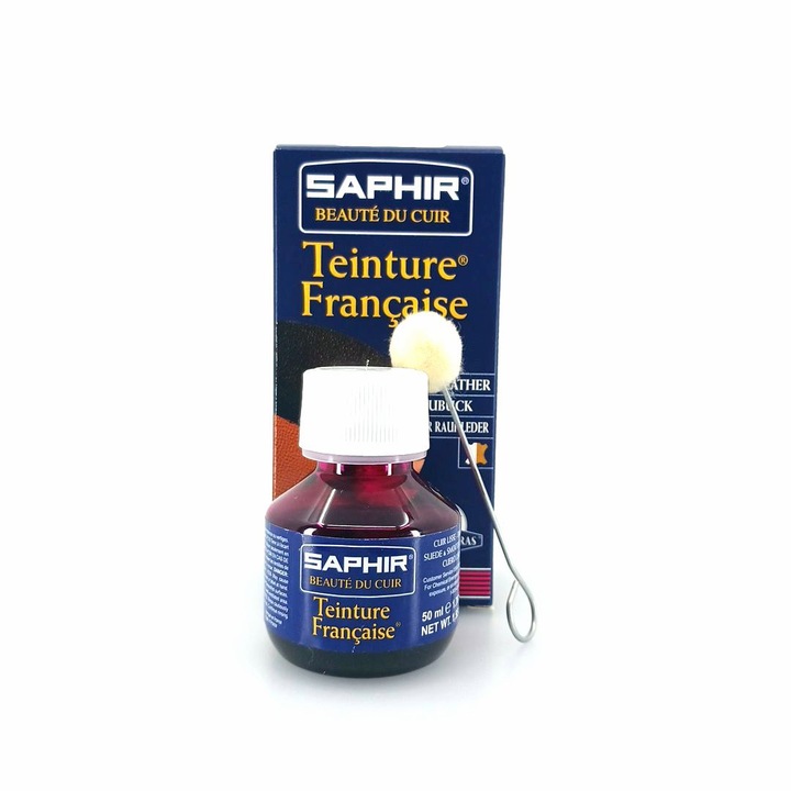 Боя за обувки Saphir Teinture Francaise 50 ml, нюанс виолетов 62, за гладка кожа и набук