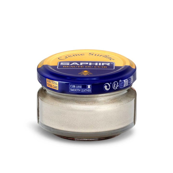 Crema pentru piele Saphir, 50 ml, impermeabilizare, hranire, Platinum 64