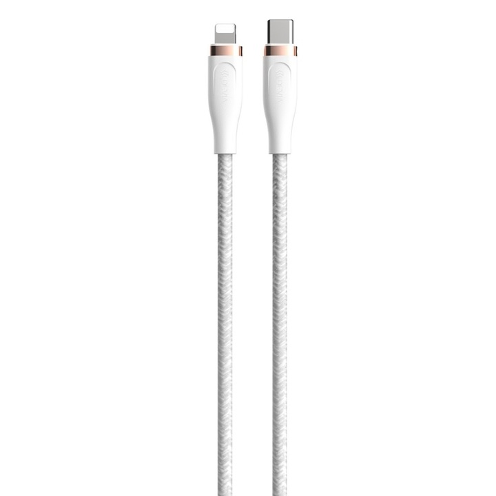 Devia Star Series Type-C kábel kompatibilis Lightning Quick Charge PD 27W 3A, 1,5 m fehér