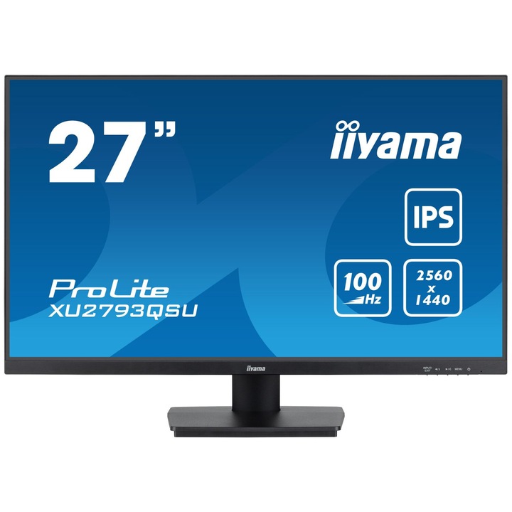 Iiyama ProLite XU2793QSU-B7 LED display 68,6 cm (27") 2560 x 1440 pixelek Wide Quad HD Fekete (XU2793QSU-B7)