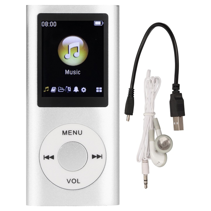 Cozevdnt MP3 lejátszó, alumínium, 1,8 hüvelykes, lítium akkumulátor 200 mAh