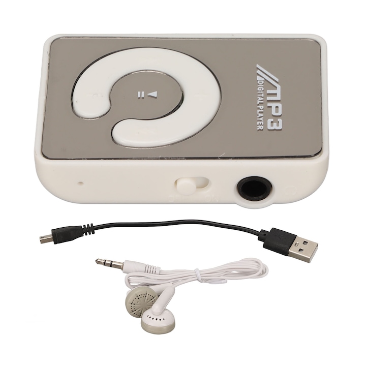 Cozevdnt hordozható MP3 lejátszó, mini, memóriakártya támogatás, fehér