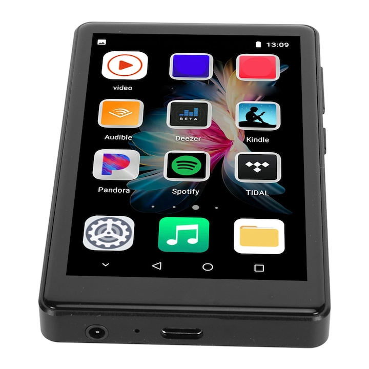 Cozevdnt MP3 lejátszó, 4 hüvelykes, Bluetooth 5.0, 1500 mAh, fekete, 2+16 GB