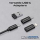 Хъб ProMate, PERK, 5-in-1, USB-C to USB-C Cable, USB-Ct o USB-A, Adapter, USB-C to Lightning Adapter, USB-C to Micro-USB Adapter, Sim Card Ejector, Черен