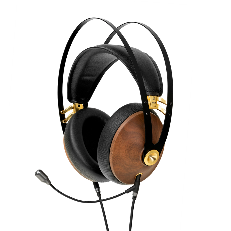 Casti Hi-Fi Meze Audio 99 Classics cu microfon Boom Mic, Walnut Gold