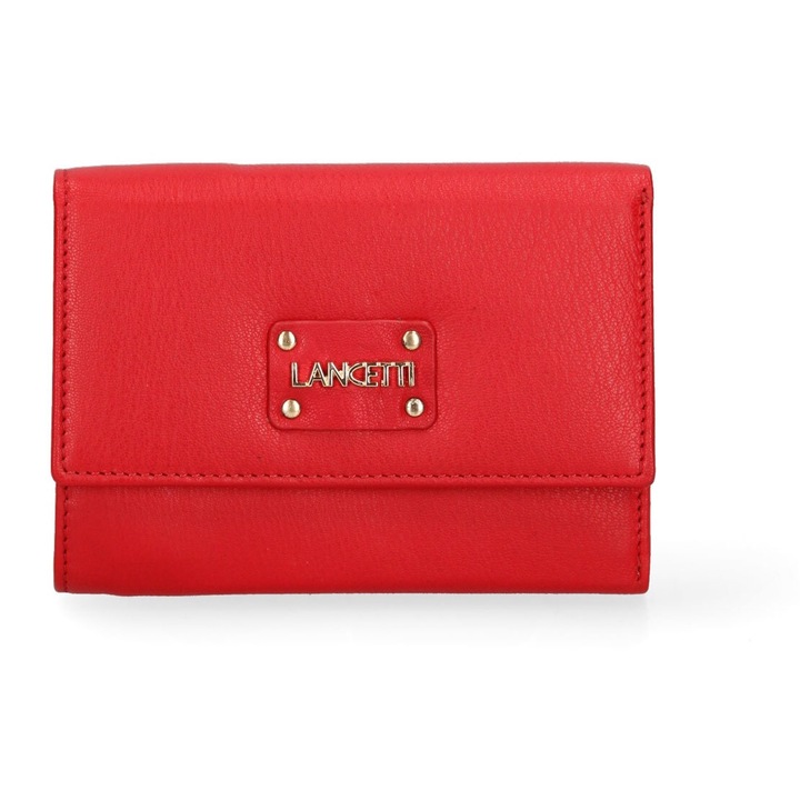 Lancetti, Portofel cu logo si capse, Rosu