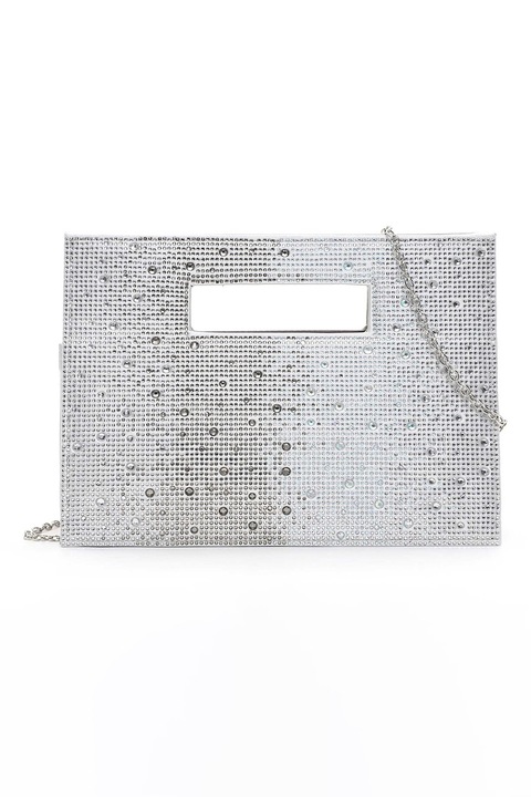 Tamaris, Geanta-plic cu strasuri Amalia, Argintiu