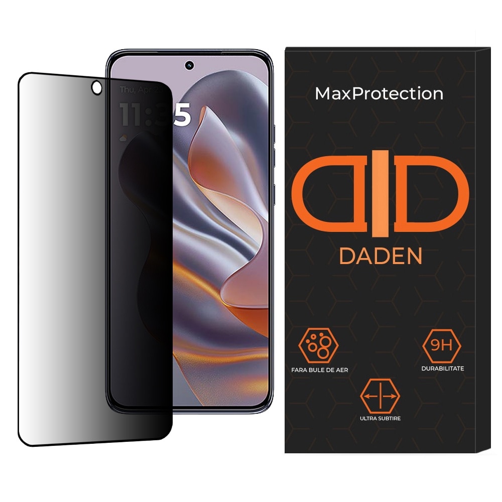 Folie Sticla Privacy pentru Motorola Edge 50 Neo / Motorola ThinkPhone 25 Daden MaxProtection, Full Cover, Protectie Profesionala, Ultra Rezistenta, Calitate Premium