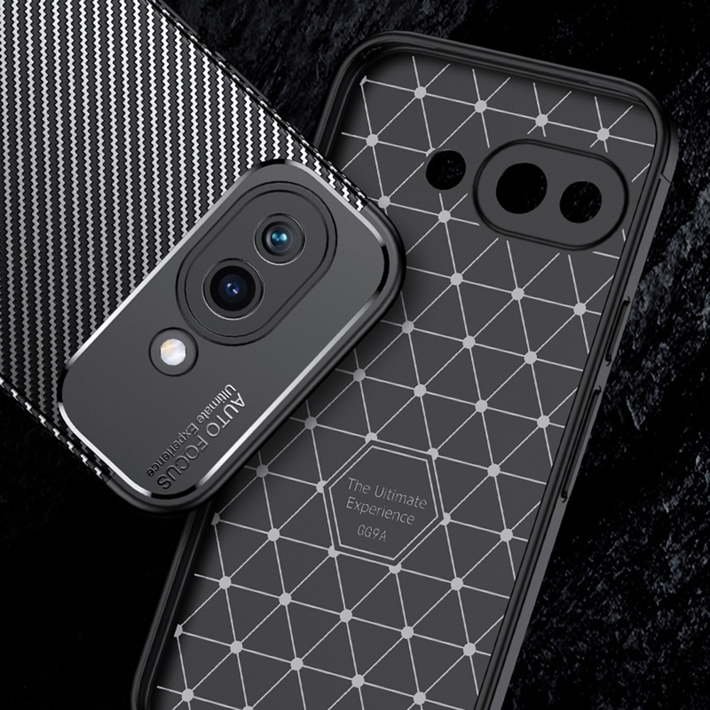 Husa protectie Mat-Tech compatibila cu Google Pixel 9a Carbon Design Autofocus, Protectie Camere, Finisaj Mat, Anti-Shock, Anti-Fingerprint, Rezistenta la impact, Negru