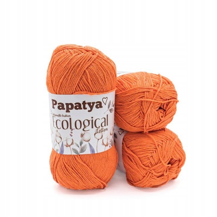 Fire textile Ariadna Wloczka EcoLogical 100% bumbac 300m, portocalie, 100g