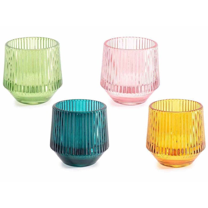 Комплект 16 стъклени свещи 7.5х8см