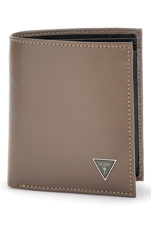 Guess, Кожен портфейл с двойно прегъване, Сиво-бежов