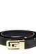 GUESS, Curea de piele ecologica Status, Negru, 85