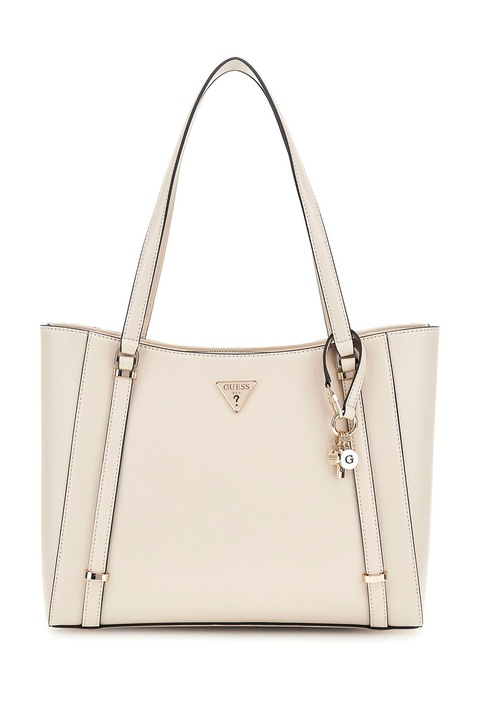 GUESS, Daryna shopper fazonú műbőr táska több zsebbel, Homokbarna