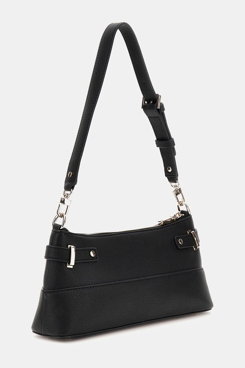 GUESS, Чанта за рамо Silvye от еко кожа, Черен