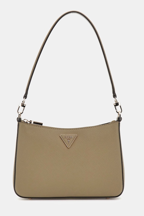 GUESS, Jazlynn műbőr válltáska logóval, Khaki
