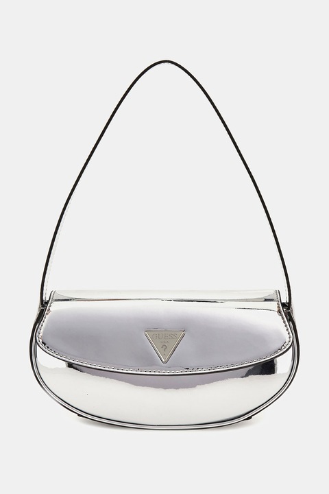 GUESS, Arnela műbőr válltáska, Ezüstszín