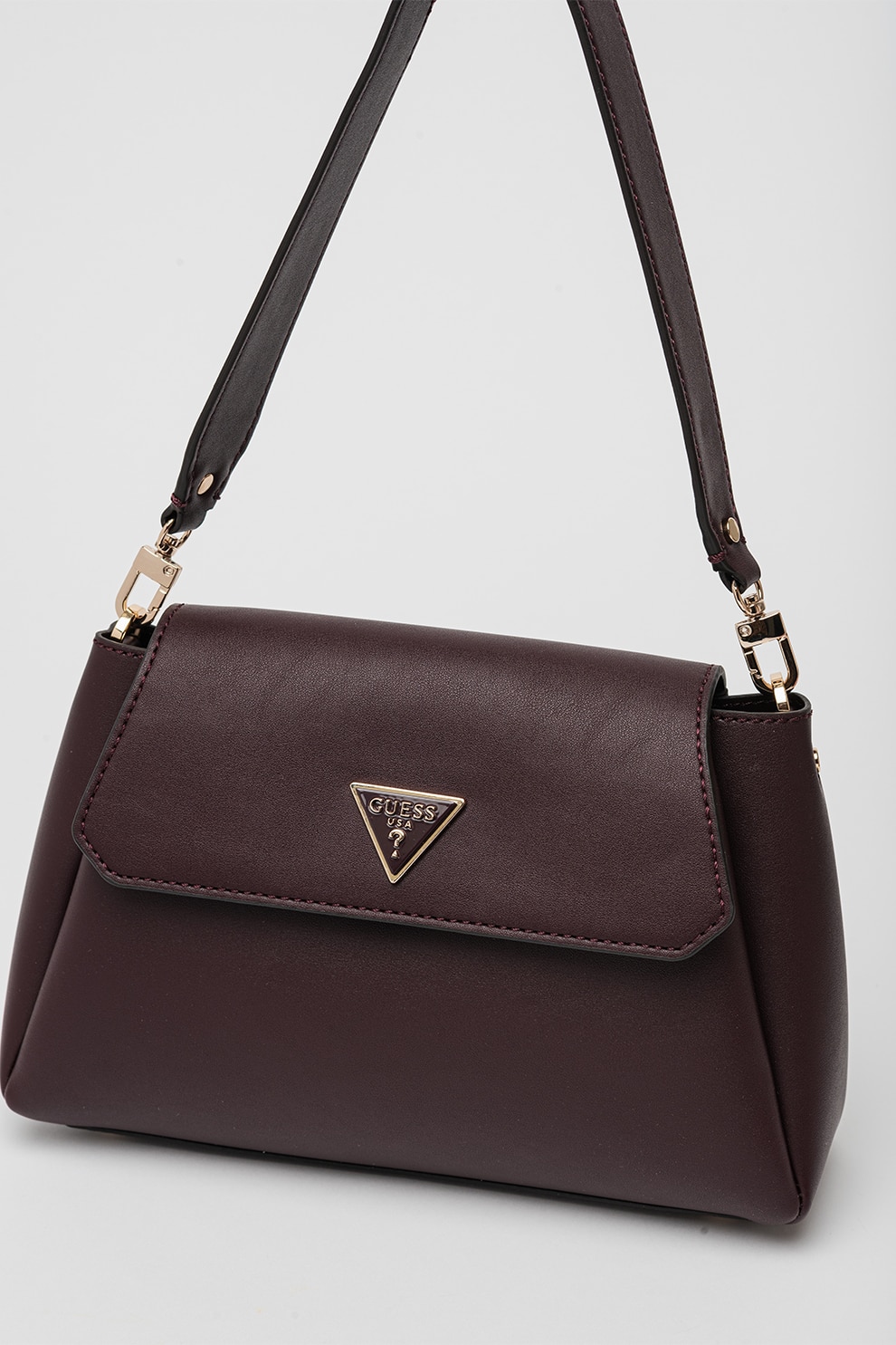 Guess, Geanta crossbody din piele ecologica Sora, Violet pruna