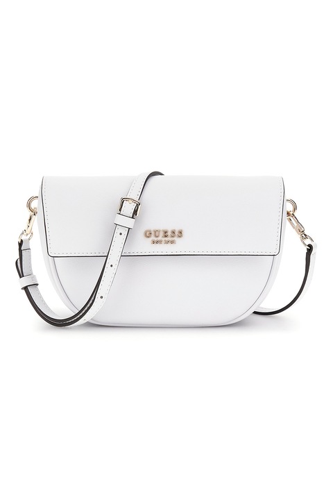 GUESS, Geanta de umar cu clapa Cerelia, Alb