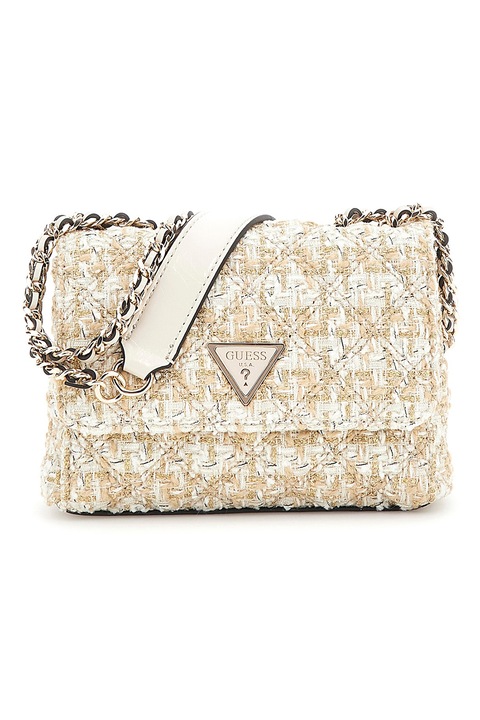 GUESS, Чанта през рамо Giilly Mini с капаче, Златист, Крем