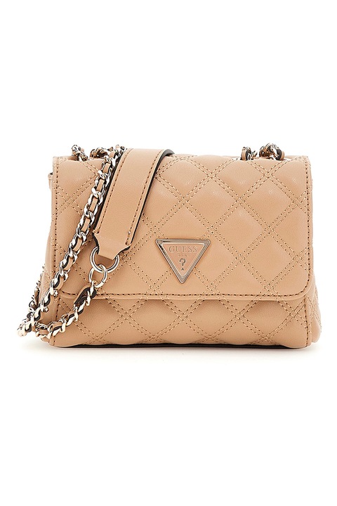 Guess, Spark keresztpántos műbőr táska steppelt dizájnnal, Tevebarna