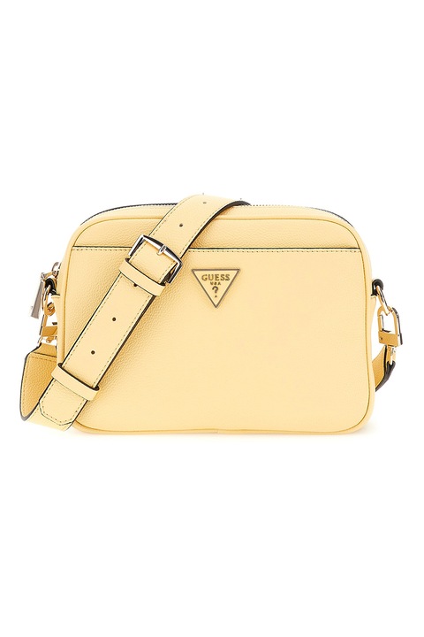 GUESS, Meridian műbőr táska levehető keresztpánttal, Halványsárga