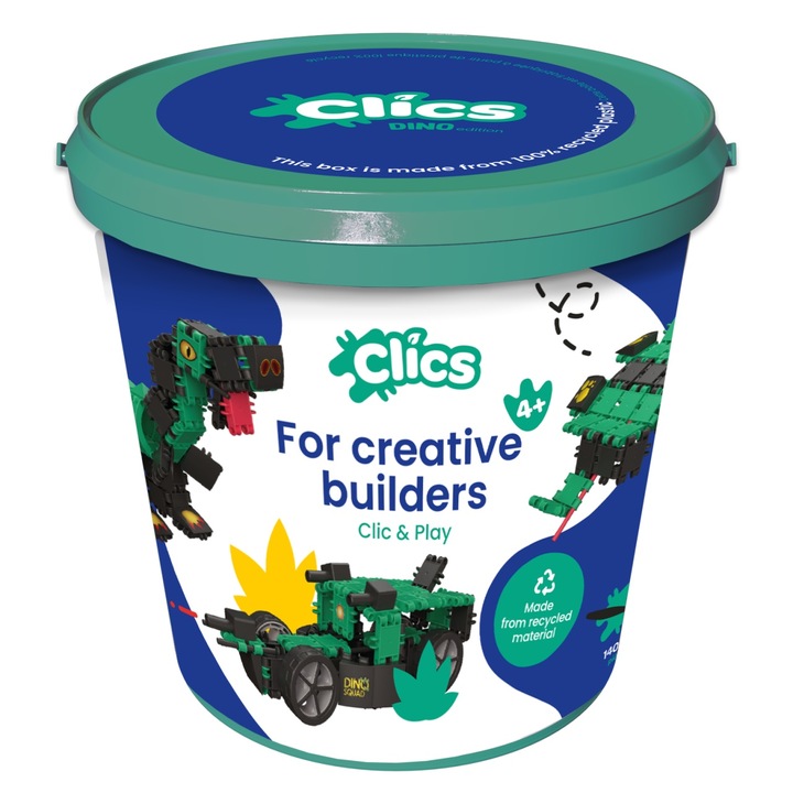 Clics Dinovilág 6 az 1 ben építőkészlet, Clicstoys