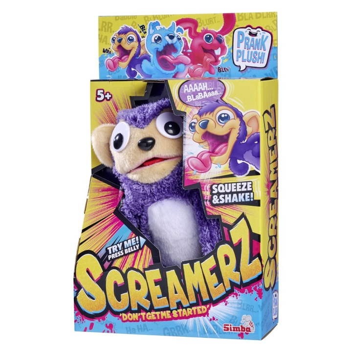 Jucărie plus Maimuță violet, 30x20cm