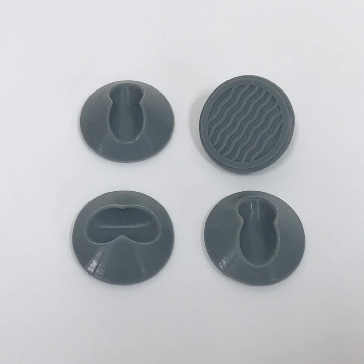 Комплект от 4 силиконови протектора против хлъзгане, сиви, 28 мм, 10x12 мм