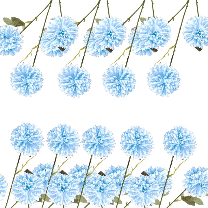 Set 9 Flori Artificiale Crizanteme, Enforose, Material Matase, Decorare Interioara si Exterioara