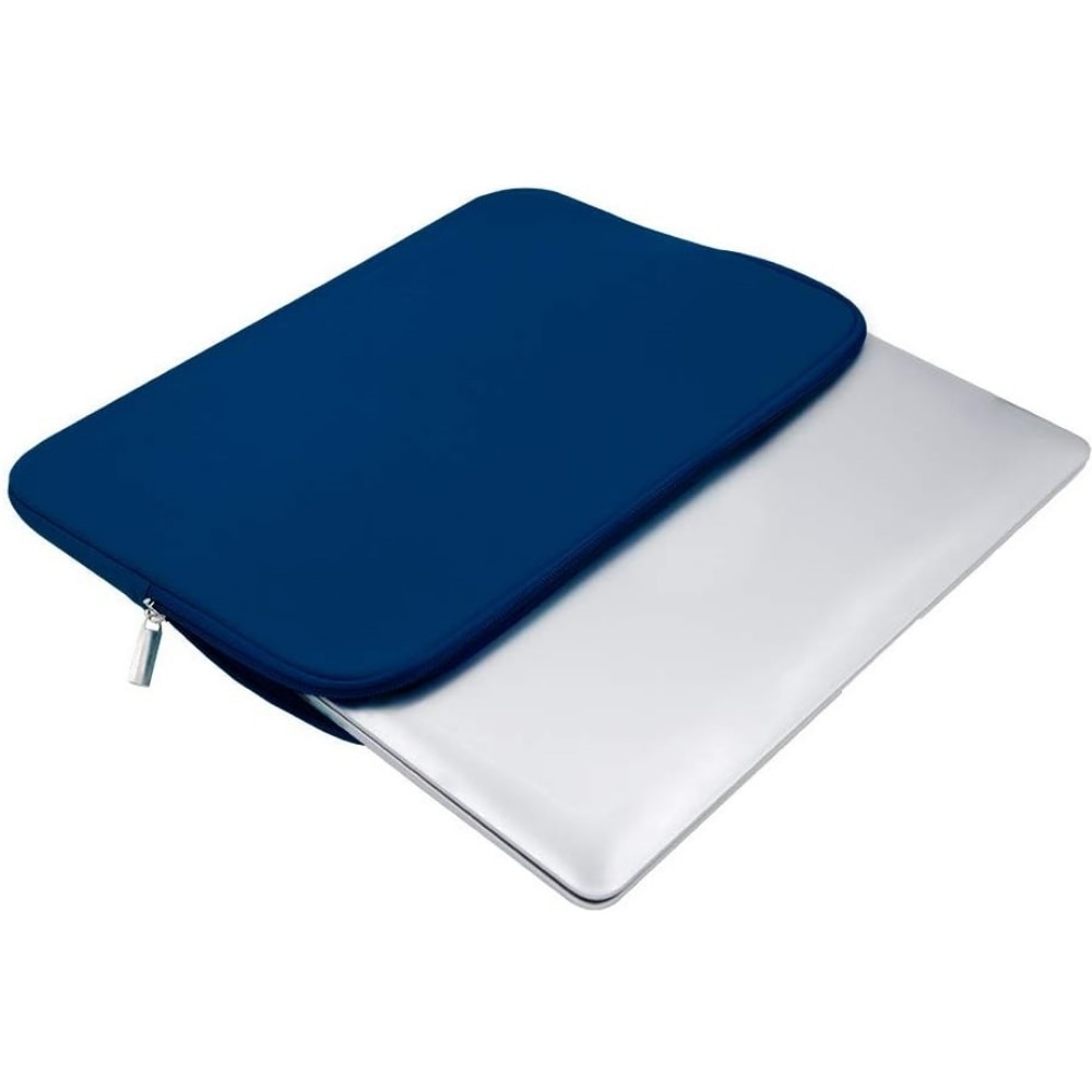Husa de Protectie si Transport pentru Laptop VarioShop®, pana la 13 inch, cu Burete Antisoc, Rezistena la Apa, Compatibila cu Apple MacBook Air, MacBook Pro Touch, 34 x 1.7 x 25.5 cm, Albastru