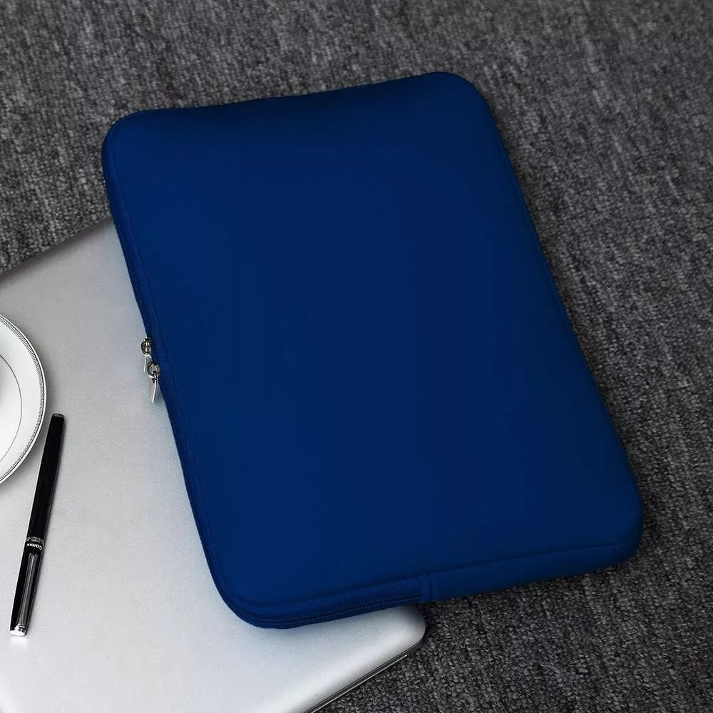 Husa de Protectie si Transport pentru Laptop VarioShop®, pana la 13 inch, cu Burete Antisoc, Rezistena la Apa, Compatibila cu Apple MacBook Air, MacBook Pro Touch, 34 x 1.7 x 25.5 cm, Albastru