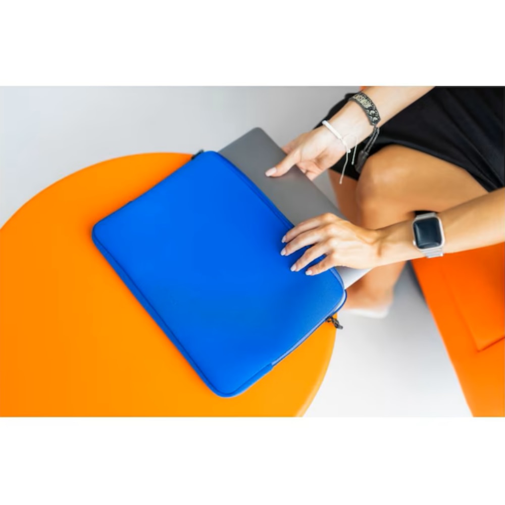 Husa de Protectie si Transport pentru Laptop VarioShop®, pana la 13 inch, cu Burete Antisoc, Rezistena la Apa, Compatibila cu Apple MacBook Air, MacBook Pro Touch, 34 x 1.7 x 25.5 cm, Albastru