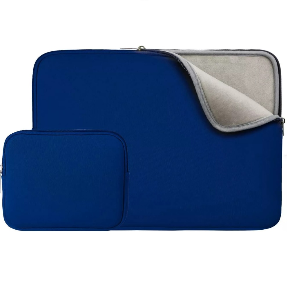 Husa de Protectie si Transport pentru Laptop VarioShop®, pana la 13 inch, cu Burete Antisoc, Rezistena la Apa, Compatibila cu Apple MacBook Air, MacBook Pro Touch, 34 x 1.7 x 25.5 cm, Albastru