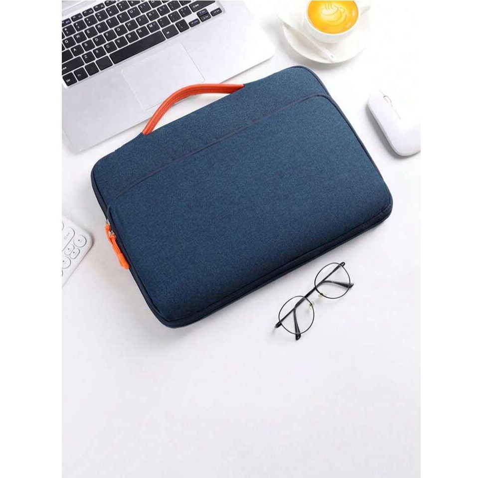 Geanta Universala VarioShop®, pentru Laptop 15.6 inch, Rezistenta la Apa, Design Clasic si Elegant, Compatibila laptop Apple MacBook Air, MacBook Pro Touch Bar, Asus, Acer, Dell, Huawei, 39 x 4.5 x 28 cm, Albastru